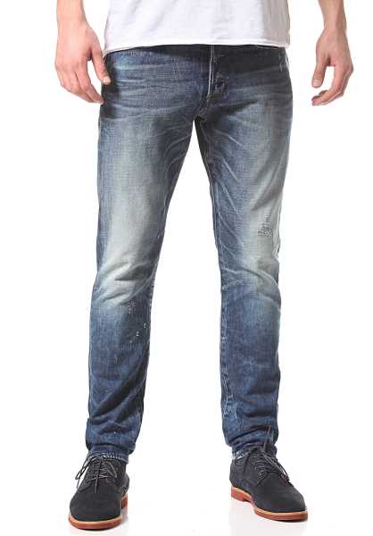 G-Star 3301 Taperosso - Blu Uomo Sottile Jeans (J2487)